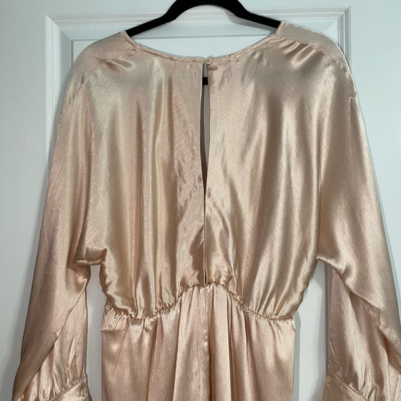 NWT SugarLips Champagne Angel Eyes Satin Mini Dress - Picture 8 of 12